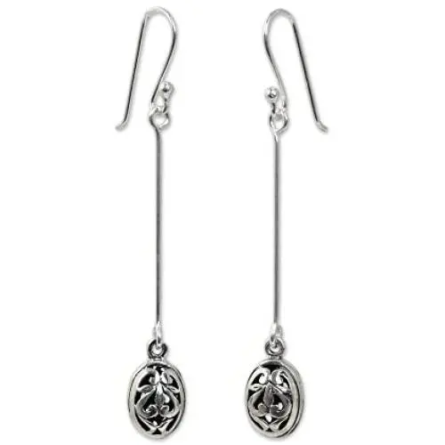 NOVICA .925 Sterling Silver Dangle Earrings Falling For You NOVICA .925 Sterling Silver Dangle Earrings Falling For You