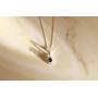 Gin & Grace 10K White Gold Genuine Blue Sapphire& Natural Diamond (I1,I2) Statement Pendant for Women
