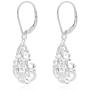 River Island Sterling Silver Filigree Teardrop Leverback Dangle Earrings | Available in Silver, Rose and Yellow Gold.