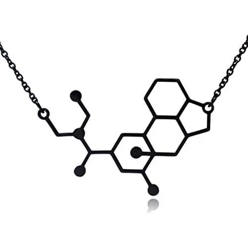 Clayton Jewelry Labs LSD Lysergic Acid Diethylamide Molecule Stainless Steel Necklace Clayton Jewelry Labs LSD Lysergic Acid Diethylamide Molecule Stainless Steel Necklace