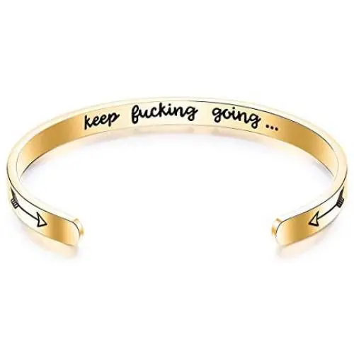 BEAUTY CHARM Bracelets Inspirational Gifts for Men Women Teens Girls, Stainless Steel Personalized Engraved Positive Quote Keep Going Bracelets Cuff Bangle Motivational Encouragement Jewelry Gifts BEAUTY CHARM Bracelets Inspirational Gifts for Men Women Teens Girls, Stainless Steel Personalized Engraved Positive Quote Keep Going Bracelets Cuff Bangle Motivational Encouragement Jewelry Gifts
