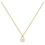 MONOZO Lock Necklace for Women, 14K Gold Filled Padlock Lock Pendant Chain Necklace Girls Dainty Layered Lock and Key Choker Necklace Jewelry for Men