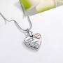 Cremation Jewelry for Ashes -No Longer By My Side Forever in My Heart Urn Pendant Necklace for Ashes Grandma Grandpa Mom Dad Papa Nana Brother Sister