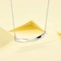Balance Tube Bar Necklace,Sterling Silver Bar Pendant 18'' chain,Dainty Geometric Horizontal Necklace for Women Men,Stick Charm Minimalist Bar Jewelry Birthday Gift(with gift box)