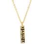 SKQIR Mens Stainless Steel Vertical Cuboid Xanax Pill ID Bar Pendant Necklace Jewelry