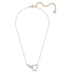 SWAROVSKI Womens Infinity Jewelry Set Collection, Rose Gold Tone & Rhodium Finish, Clear Crystals