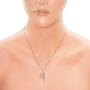 Honolulu Jewelry Company Sterling Silver Fishbone Necklace Pendant with 18'' Box Chain