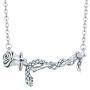 TRISHULA Snake Rose Flower Necklace for Women,925 Sterling Silver Cute Snake Animals Oxidation Rose Flower Pendant Jewelry Gifts for Women Girls Mom Daughter
