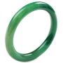 HSUMING Jade Bangle Bracelets for Women, Classical Chinese Style Ink Green Agate Jade Bangles