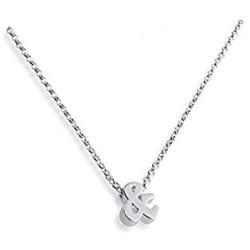 YINLIN Dainty Gold Silver Symbol Ampersand Necklace
