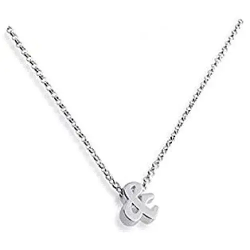 YINLIN Dainty Gold Silver Symbol Ampersand Necklace YINLIN Dainty Gold Silver Symbol Ampersand Necklace