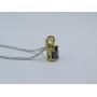 Dazzlingrock Collection 14K Gold Princess Cut Black Diamond Ladies Solitaire Pendant