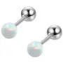 Gorgeous Fire Opal Ball Stud Earring Stainless Steel Helix Conch Cartilage Earring for Girl Women Gorgeous Fire Opal Ball Stud Earring Stainless Steel Helix Conch Cartilage Earring for Girl Women