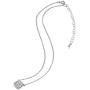 Sterling Silver Cubic Zirconia Cushion-Cut Bezel-Set Solitaire Short Choker Necklace for Girls, Teens or Women