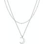 SHERLOVE Gold/Silver Crescent/Full/Circle Moon Pendant Necklace, Real Gold/Sterling Silver Plated Moon Necklaces for Women Girls Simple Necklace Boho Jewelry Moms Gift