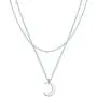 SHERLOVE Gold/Silver Crescent/Full/Circle Moon Pendant Necklace, Real Gold/Sterling Silver Plated Moon Necklaces for Women Girls Simple Necklace Boho Jewelry Moms Gift