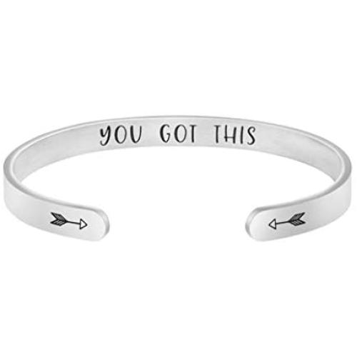 Joycuff Inspirational Bracelets for Women Best Friend Encouragement Gifts for Her Mantra Cuff Bangle