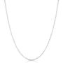 925 Sterling Silver Moon Bead Necklace. Solid Silver Bead Necklace For Men and Women, Jewelry Gift