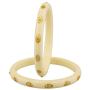 Efulgenz Fashion Jewelry Indian Bollywood Gold Crystal Acrylic Resin Wedding White Bracelet Bangle Set