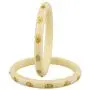 Efulgenz Fashion Jewelry Indian Bollywood Gold Crystal Acrylic Resin Wedding White Bracelet Bangle Set