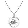 SEIRAA Rotating Valknut Pendant Necklace Norse Amulet Necklace Viking Gift Jewelry for Women Men