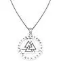 SEIRAA Rotating Valknut Pendant Necklace Norse Amulet Necklace Viking Gift Jewelry for Women Men