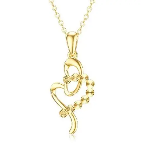 14k Gold Heart Pendant Necklace for Women, Real Yellow Gold Chain Necklace Jewelry Gifts for Mother Wife Daughter, 18 Inch 14k Gold Heart Pendant Necklace for Women, Real Yellow Gold Chain Necklace Jewelry Gifts for Mother Wife Daughter, 18 Inch