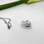 LuxglitterLin Heart Urn Necklace for Ashes Cremation Memorial Keepsake Jewelry for Loved Ones -Your Wings were Ready My Heart was Not