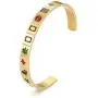 INRENG Mens Womens Stainless Steel Creative Mahjong Cuff Bangle Bracelet Lucky Mah Jong Mah-Jongg Personalized Jewelry INRENG Mens Womens Stainless Steel Creative Mahjong Cuff Bangle Bracelet Lucky Mah Jong Mah-Jongg Personalized Jewelry