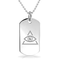 Illuminati Custom Engraved Pendant Charm with Necklace Keychain Jewelry or Bags