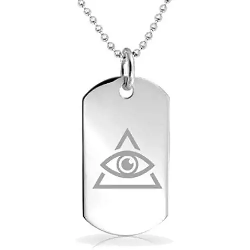 Illuminati Custom Engraved Pendant Charm with Necklace Keychain Jewelry or Bags Illuminati Custom Engraved Pendant Charm with Necklace Keychain Jewelry or Bags