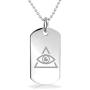 Illuminati Custom Engraved Pendant Charm with Necklace Keychain Jewelry or Bags