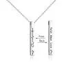 WINNICACA Heartbeat Faith Hope Love Sterling Silver Created Opal Vertical Bar Necklaces October Birthstones Jewelry Birthday Mothers Day Gifts for Her Women Teen Nurse Birthday