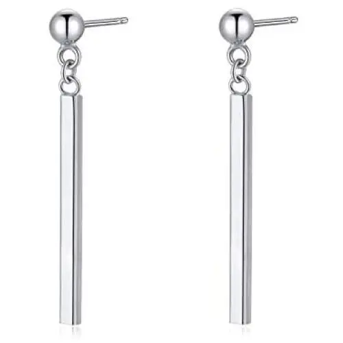 S925 Sterling Silver Bar Vertical Earrings for Women Jewelry S925 Sterling Silver Bar Vertical Earrings for Women Jewelry