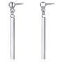 S925 Sterling Silver Bar Vertical Earrings for Women Jewelry