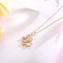 Aimber brass Dainty Elephant Necklace Initial Elephant Charms Necklace Jewelry for Women and Girls
