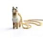 CampHollow Alpaca Hand Painted Porcelain Necklace Ceramic Animal Necklace Pendant Llama