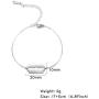 Amaxer Minimalist Hip Pop Razor Blade Flash Geometry Charm Link Bracelet Simple Punk Rock Unisex Jewelry