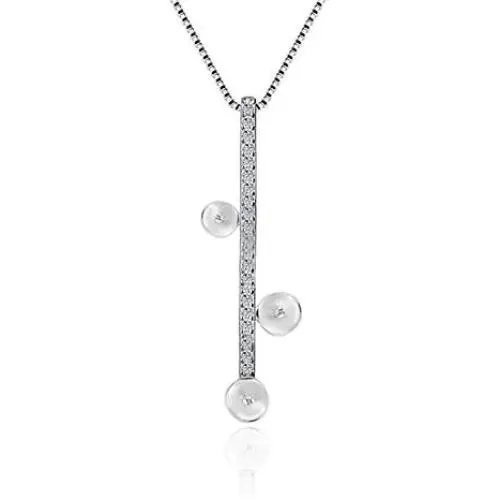 LGSY 925 Sterling Silver Cubic Zircon Pearl Bail Pendants for Pearl Jewely Making, Design Pendant Fitting for Fashion Jewlery LGSY 925 Sterling Silver Cubic Zircon Pearl Bail Pendants for Pearl Jewely Making, Design Pendant Fitting for Fashion Jewlery