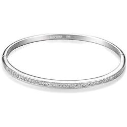 UJOY Fashion Jewelry Adjustable Silver Gold Bracelets Opening Cuff Bangle for Girls Women ABP