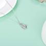 Natural Diamond Infinity Swirl Necklace, Sterling Silver Heart Pendant Necklace Love Jewelry for Her, Mom, Wife, 18''-20''
