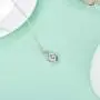 Natural Diamond Infinity Swirl Necklace, Sterling Silver Heart Pendant Necklace Love Jewelry for Her, Mom, Wife, 18''-20''