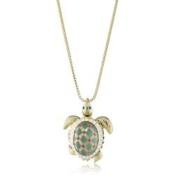 Betsey Johnson Sea Excursion Long Necklace with Turtle Pendant