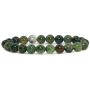 Natural Moss Agate Gemstone Bracelet 7 inch Stretchy Chakra Gems Stones Healing Crystal Energy Quartz Rocks GB8-25