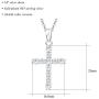 Carleen Yellow Gold Plated Sterling Silver Cubic Zirconia CZ Simulated Diamond Cross Crucifix Pendant Necklace Jewelry for Women Girls, 18'' Silver Chain Nice Gifts Jewelry Box
