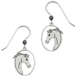 Sienna Sky Horses Head in Oval Frame Earrings 1455