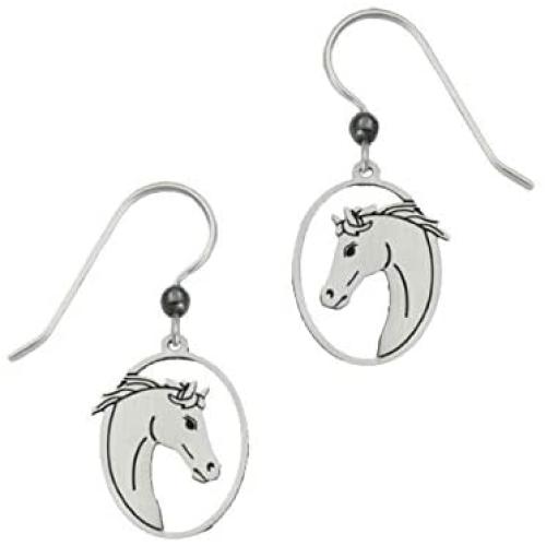 Sienna Sky Horses Head in Oval Frame Earrings 1455