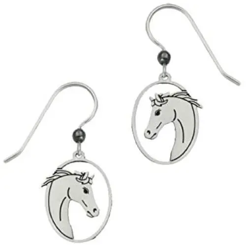 Sienna Sky Horses Head in Oval Frame Earrings 1455 Sienna Sky Horses Head in Oval Frame Earrings 1455