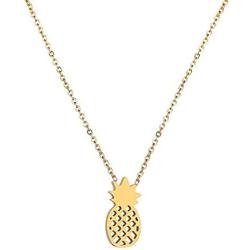 Zealmer Women 16K Gold Plated Pineapple Pendant Necklace