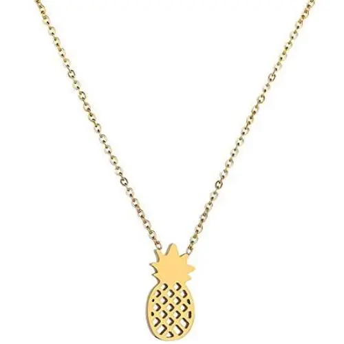 Zealmer Women 16K Gold Plated Pineapple Pendant Necklace Zealmer Women 16K Gold Plated Pineapple Pendant Necklace